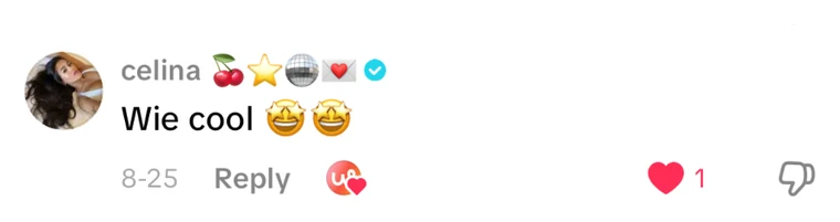 Kommentar von celina: &bdquo;Wie cool&ldquo;