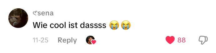 Kommentar von sena: &bdquo;Wie cool ist dassss&ldquo;