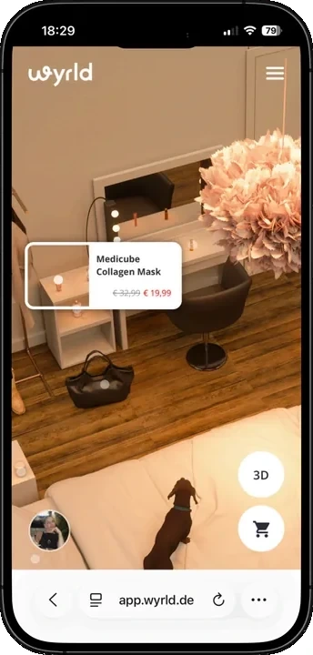 wyrld Room View screen